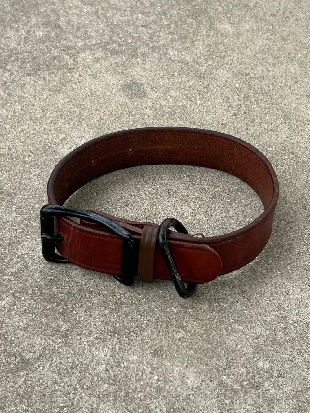 Dog Collar Vintage Brown Leather